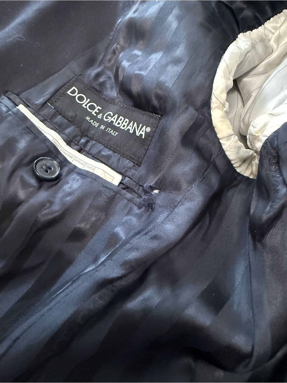 Dolce Gabbana Vintage 2007 Wool Blazer Boyfriend oversized Black IT 46 Us 38 - Picture 14 of 15